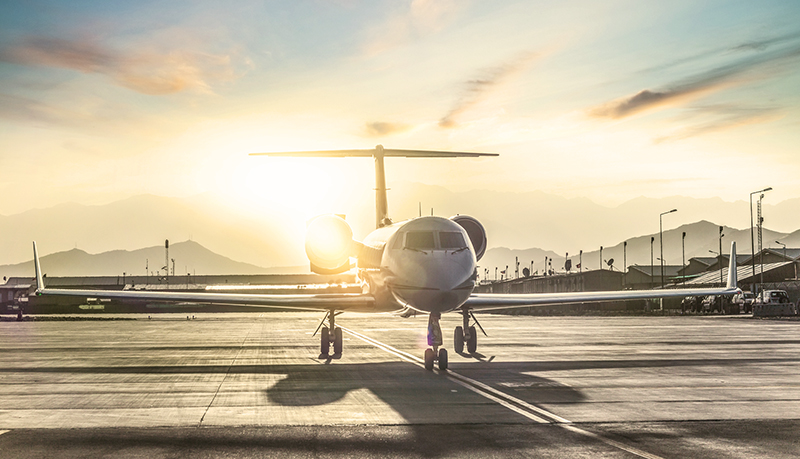Sun flare on private jet | Alliant Private Client